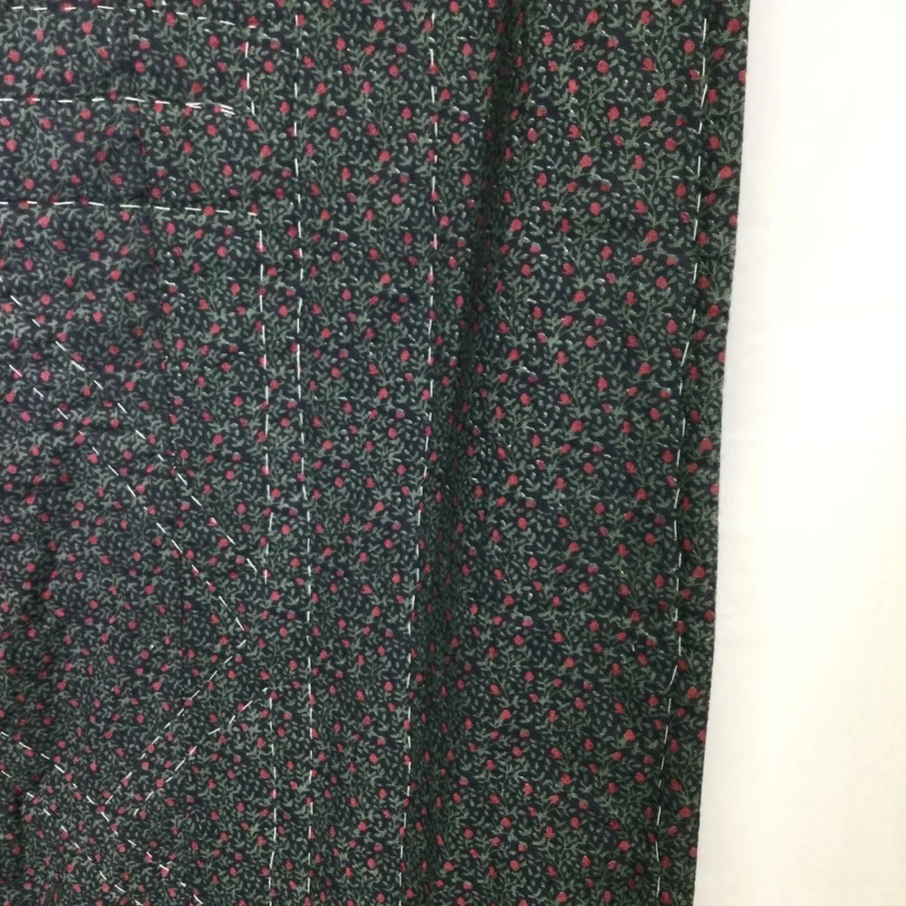 Vintage Colorful Patchwork Quilt with Holiday Motifs Blanket 50x60